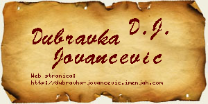 Dubravka Jovančević vizit kartica